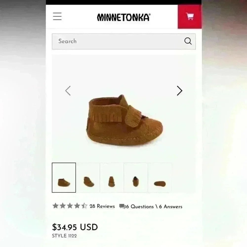 Minnetonka baby booties size 1